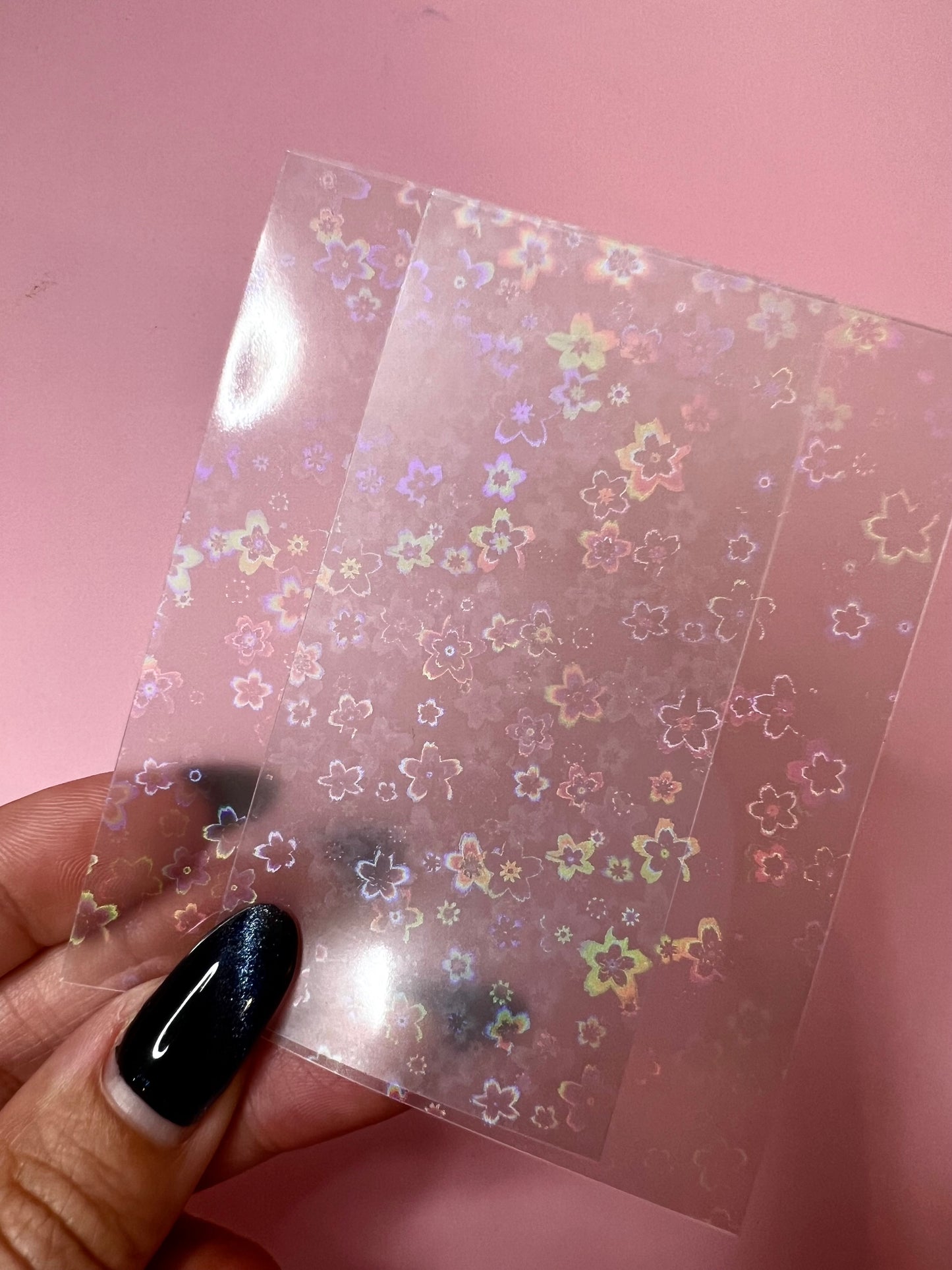 Mini Sakura Holographic Photo Card Sleeves 58x89mm