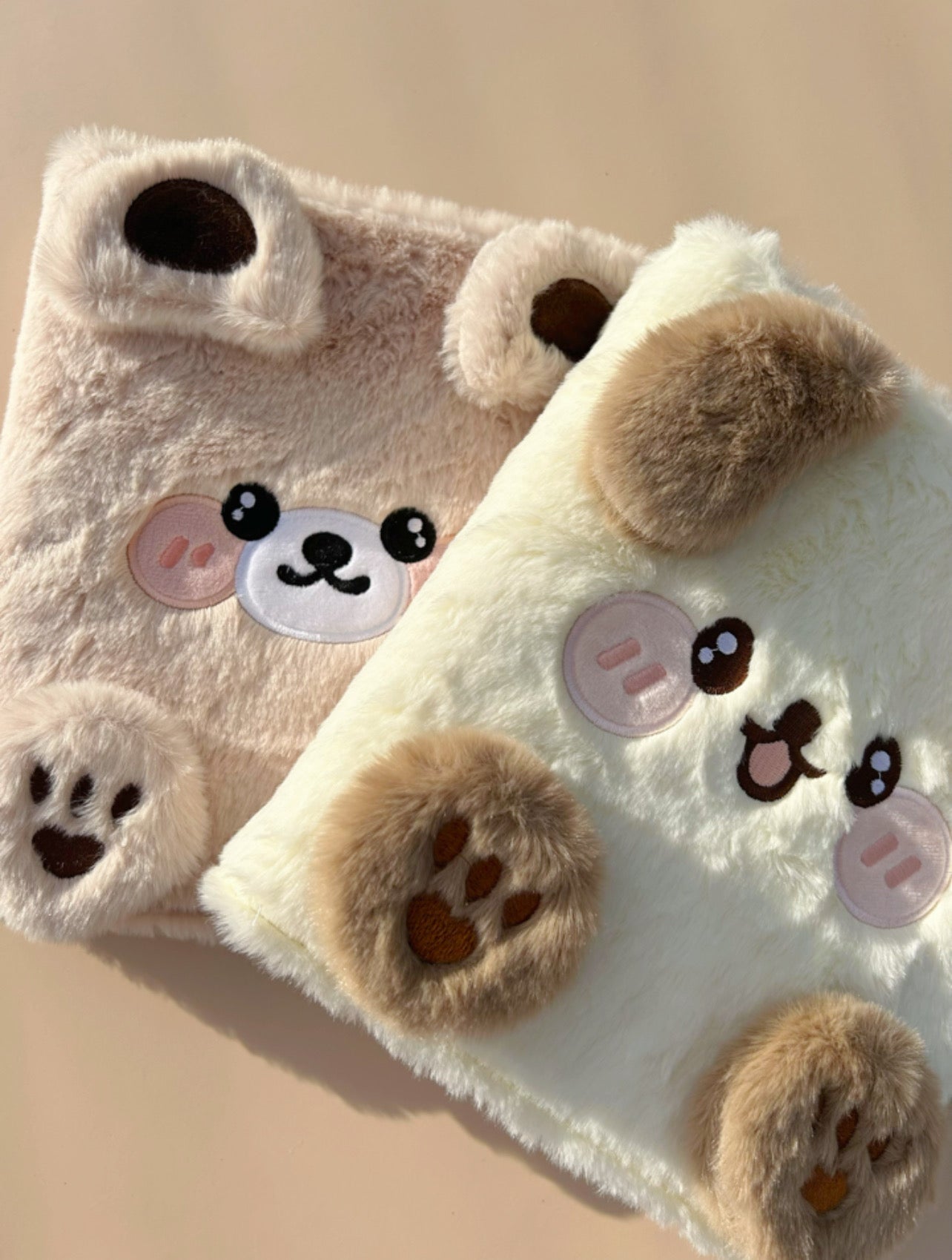 Soft Plush A5 Bear & Puppy Binder