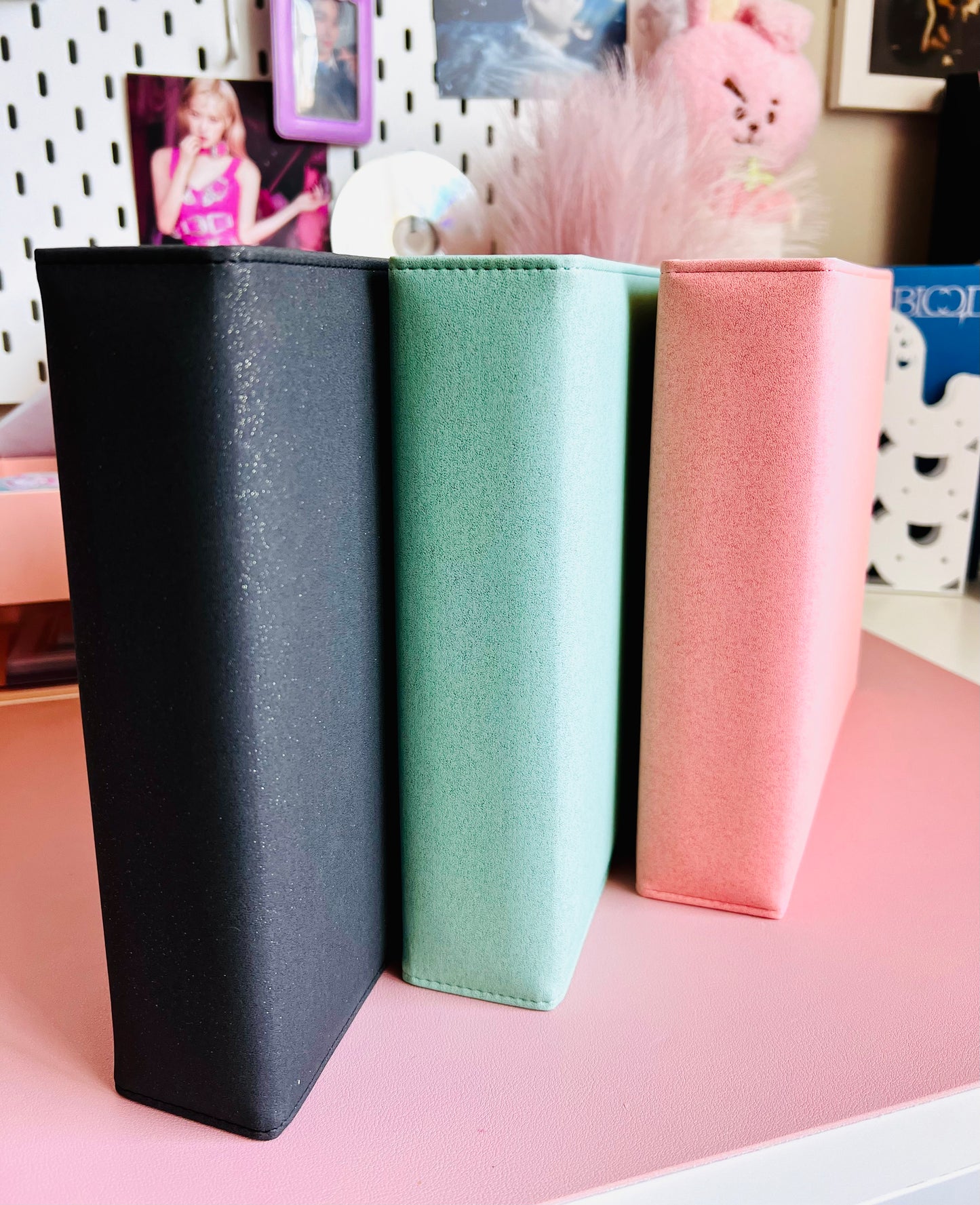 A5 - 6 Pocket Extended Macaron Glitter Binder