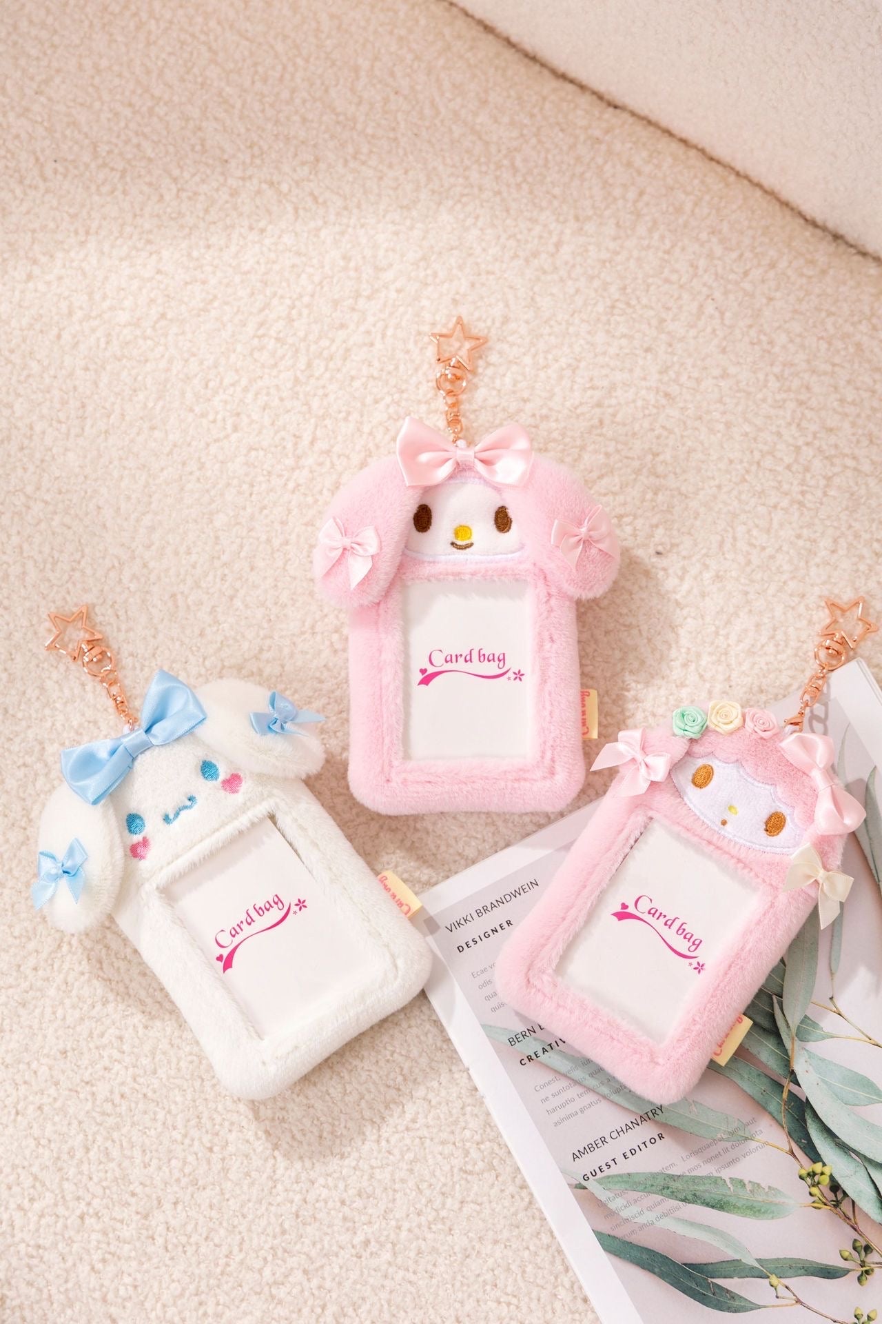 Kawaii Sanrio Plush Photo Card Holders