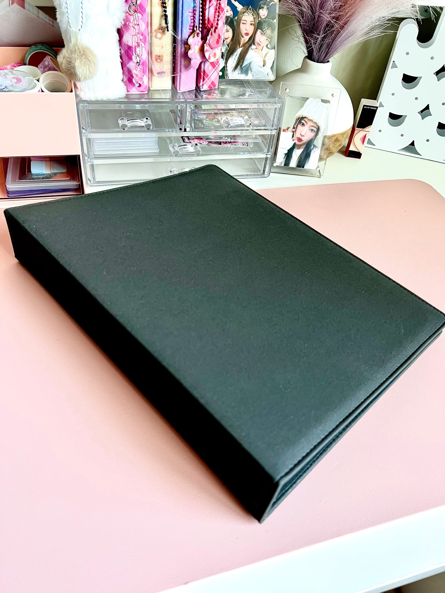 A4 Black K-pop Glitter Binder