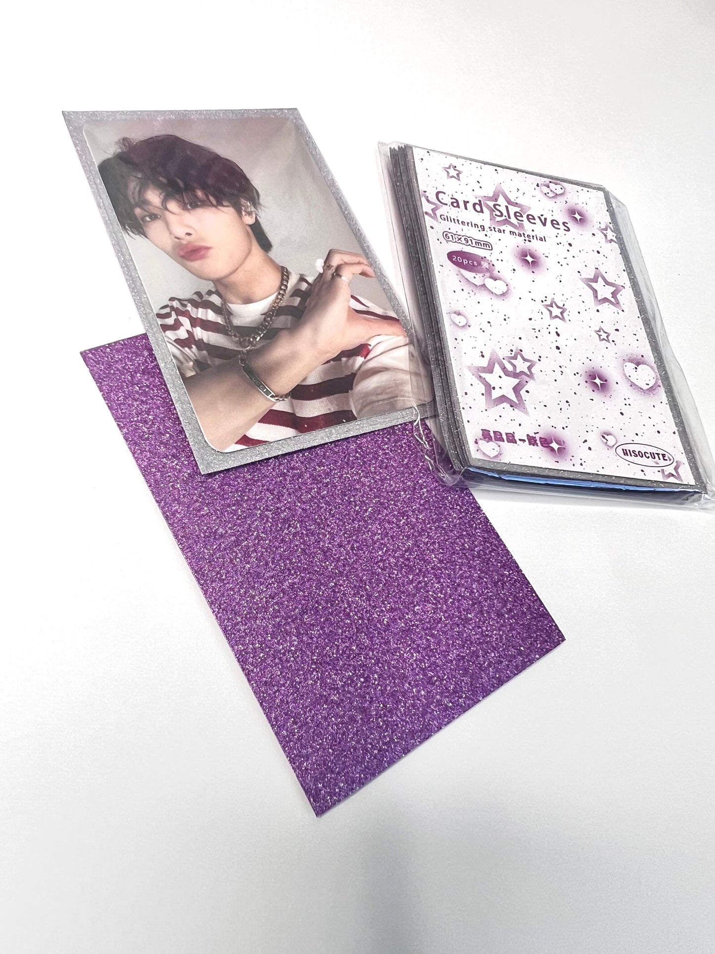 Glittering Star Photo Card Sleeves - 61x91mm