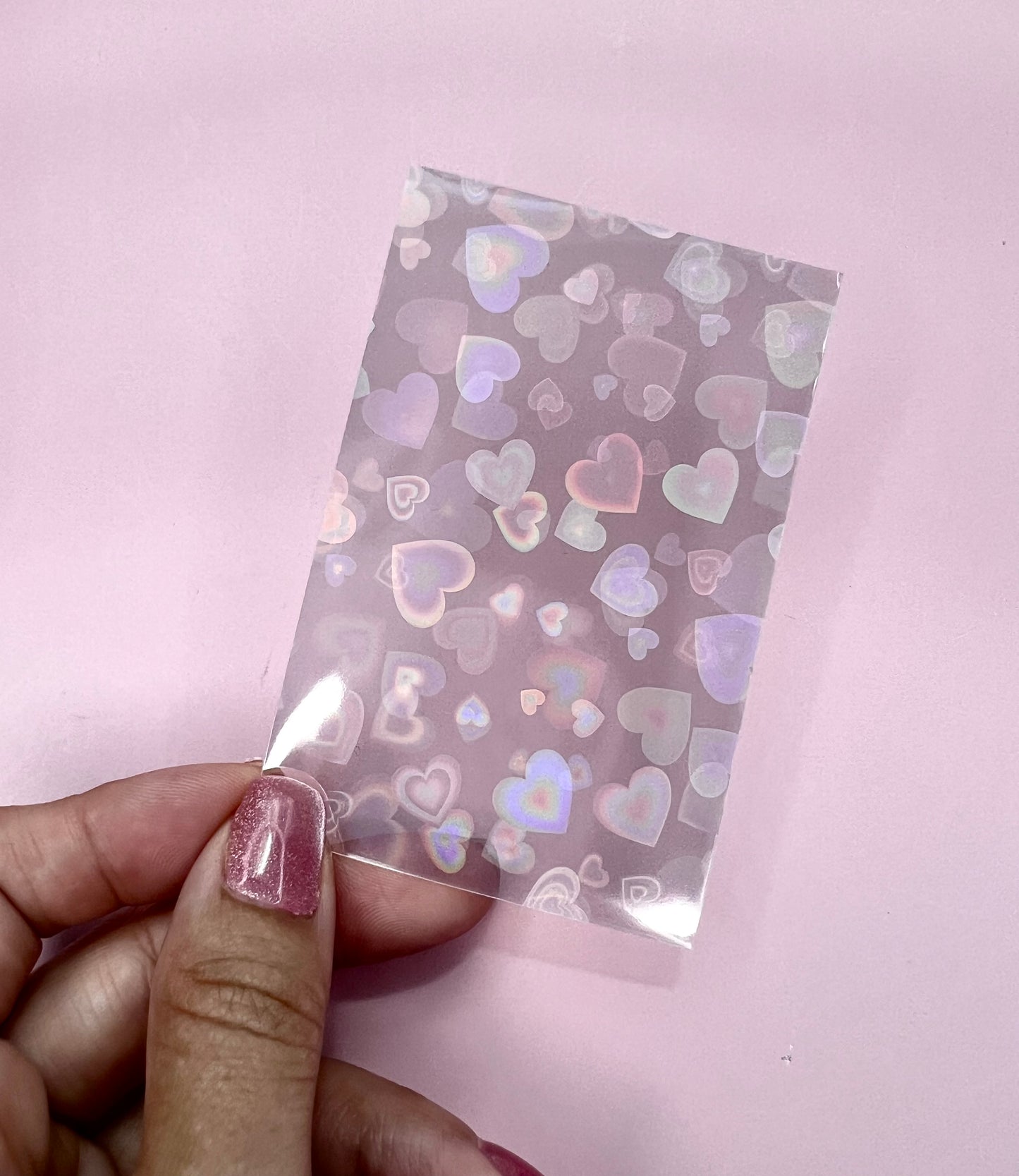 Crazy in Love Heart Holographic Sleeves - Double sided Holo