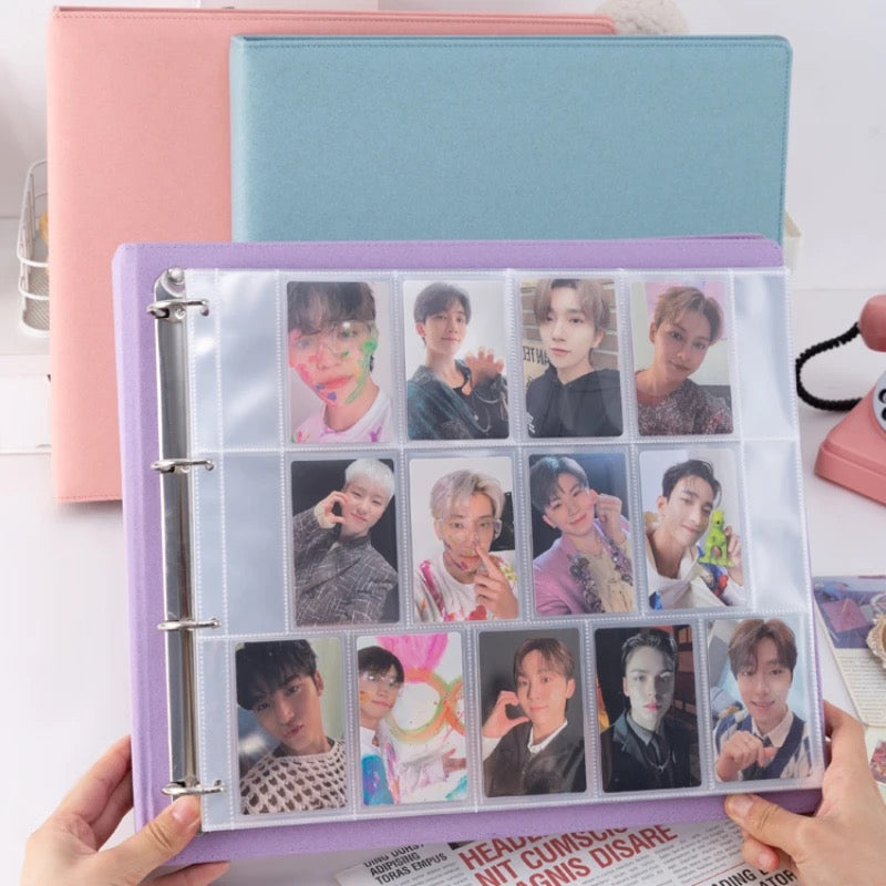 Macaroon A4 Extra Wide Extended Binder| Kpop Binders includes 13 Slot PC pages