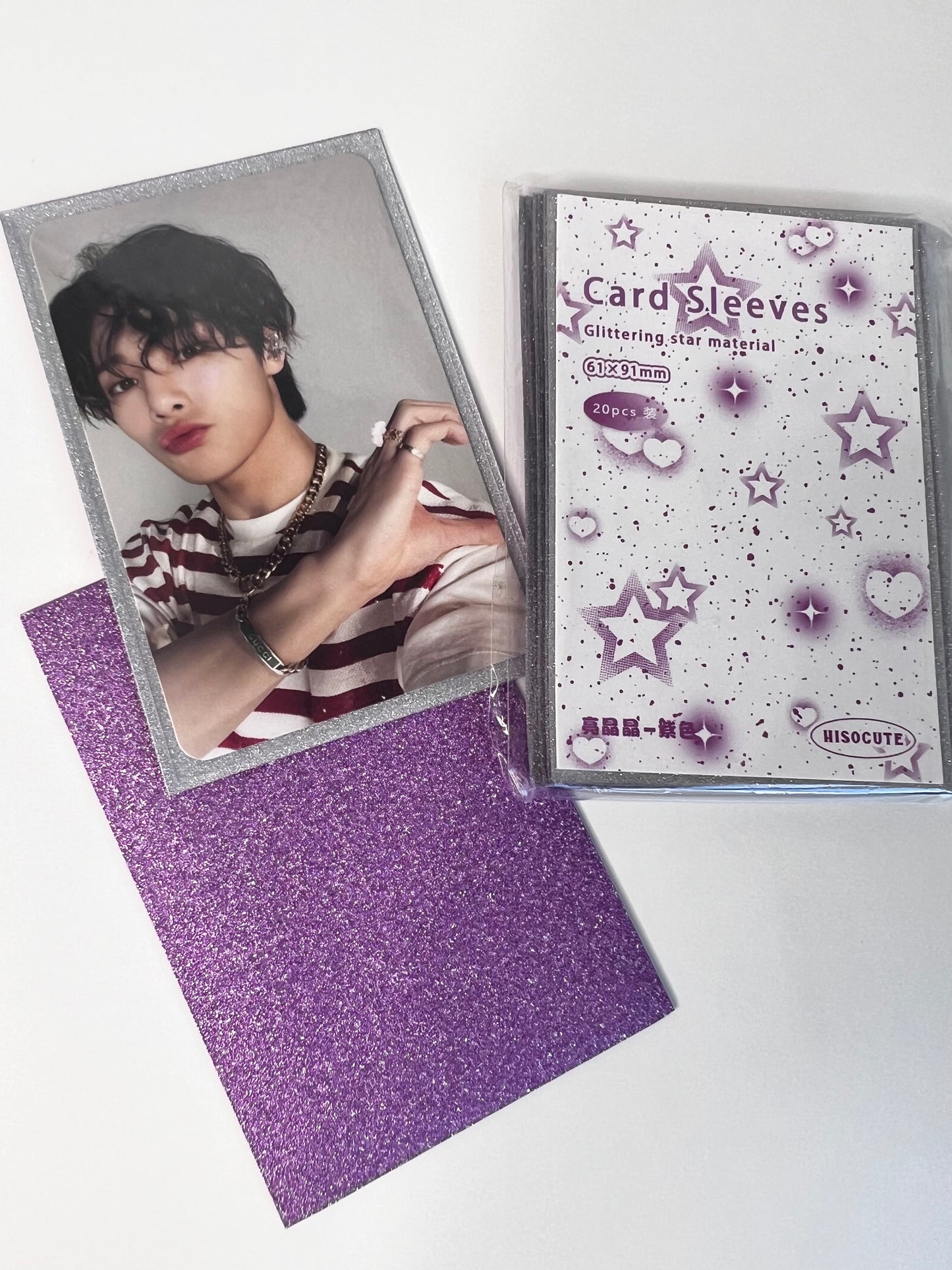 Glittering Star Photo Card Sleeves - 61x91mm