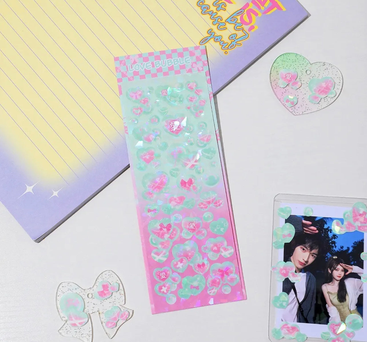 Heart Bubble - Holographic Stickers