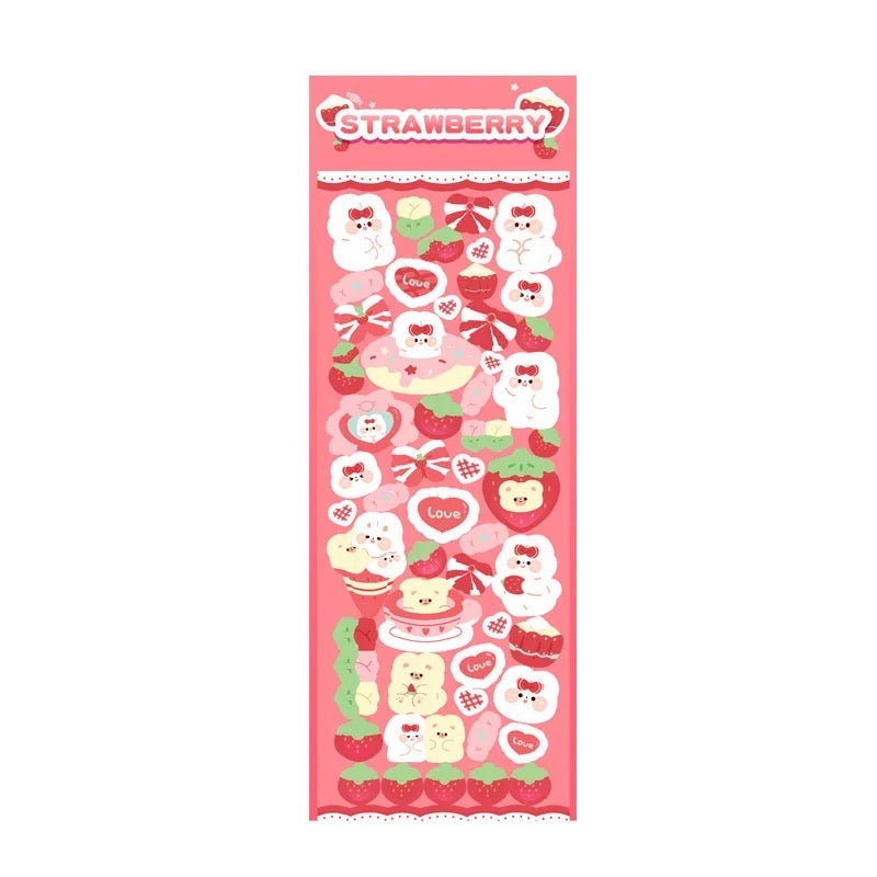 Kawaii Bunny & Treats - Holographic Stickers