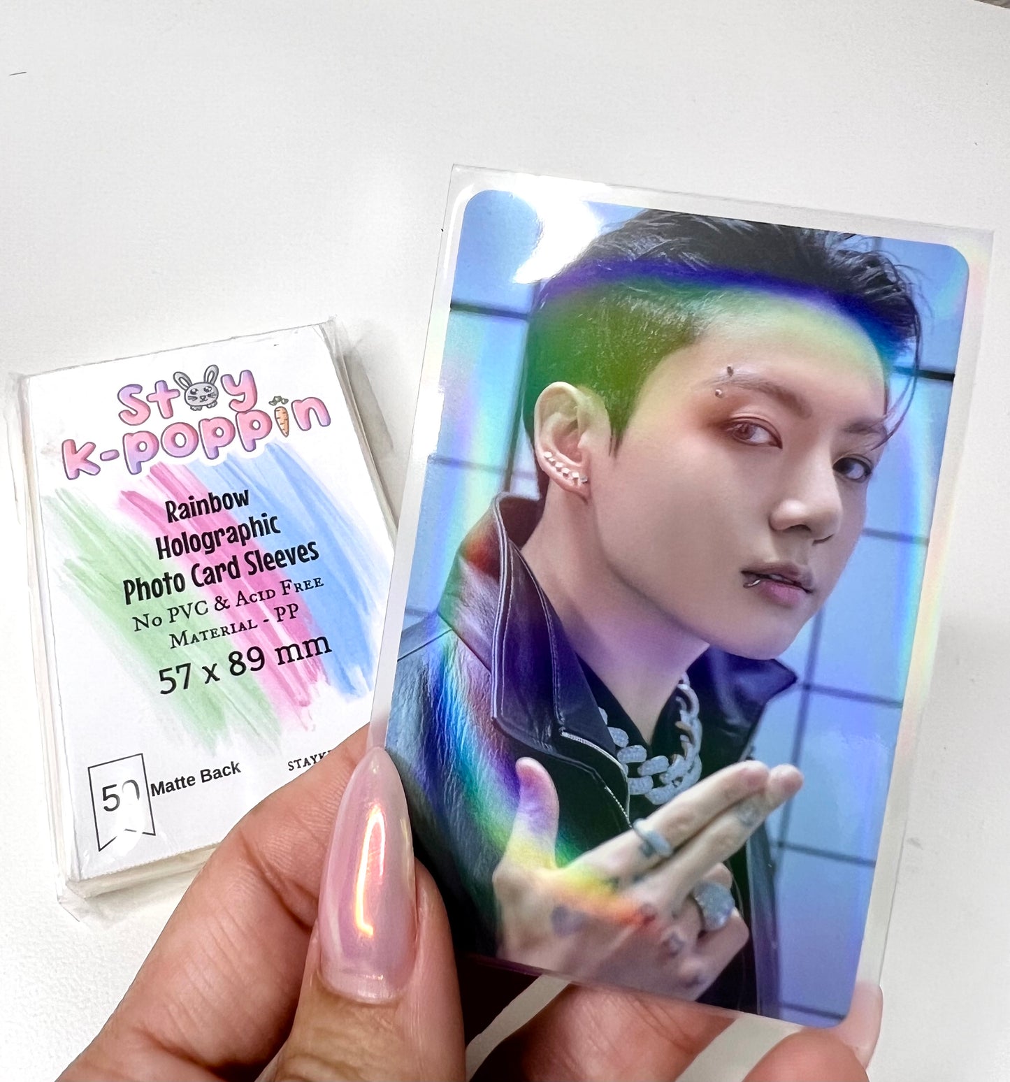 Rainbow/Matte Back Holographic - Photo Card Sleeves - 57x89mm