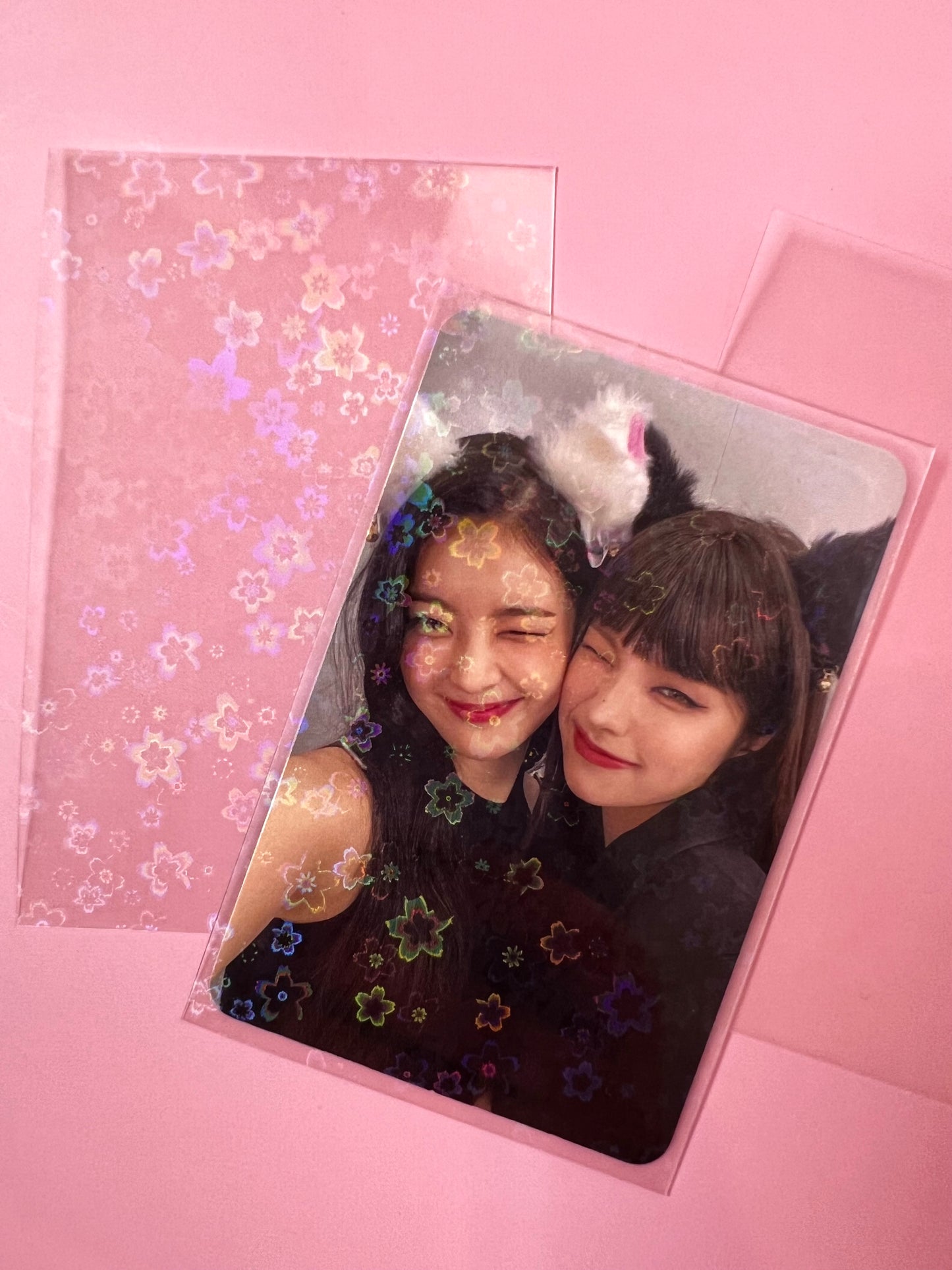 Mini Sakura Holographic Photo Card Sleeves 58x89mm