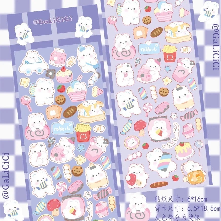 Kawaii K-pop deco Bunny - Stickers