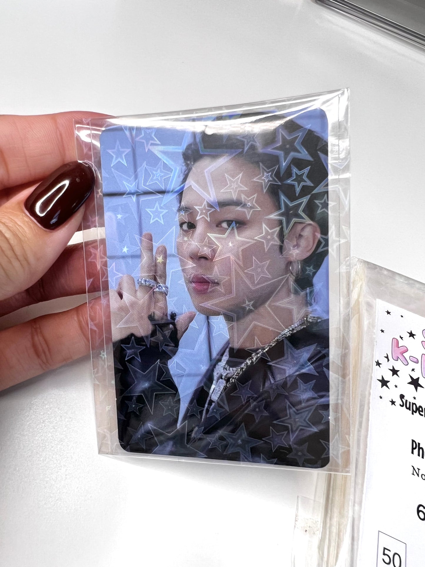 Resealable Holographic Super Star - Photo card sleeves