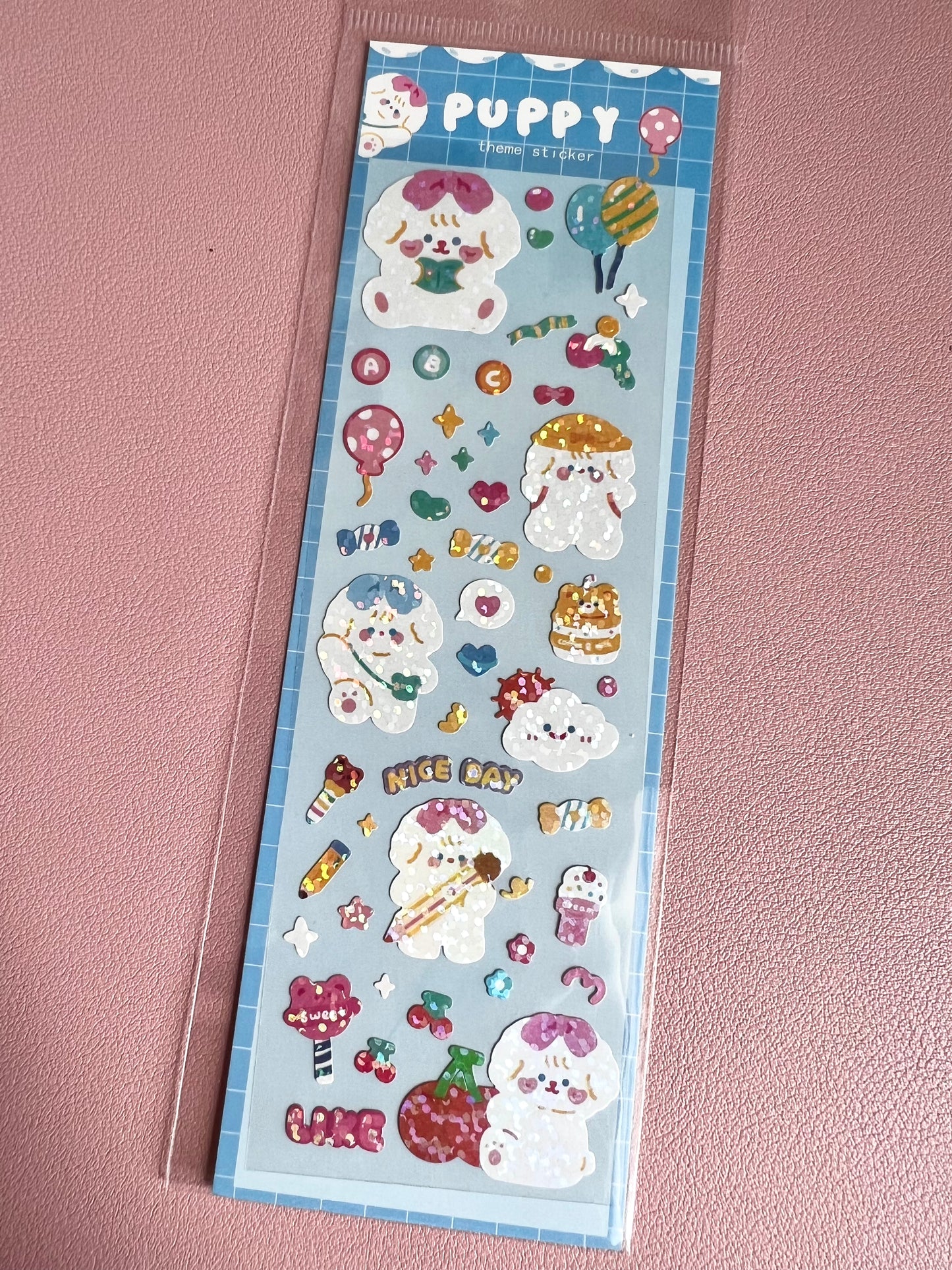 Kawaii Bunny Top loader Deco - Holographic Stickers