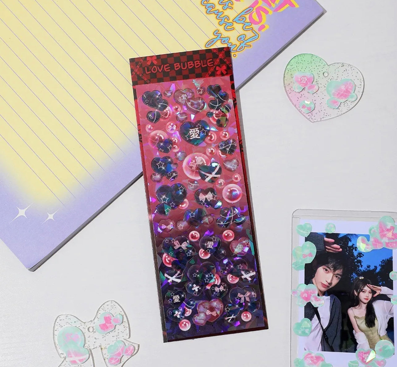 Heart Bubble - Holographic Stickers