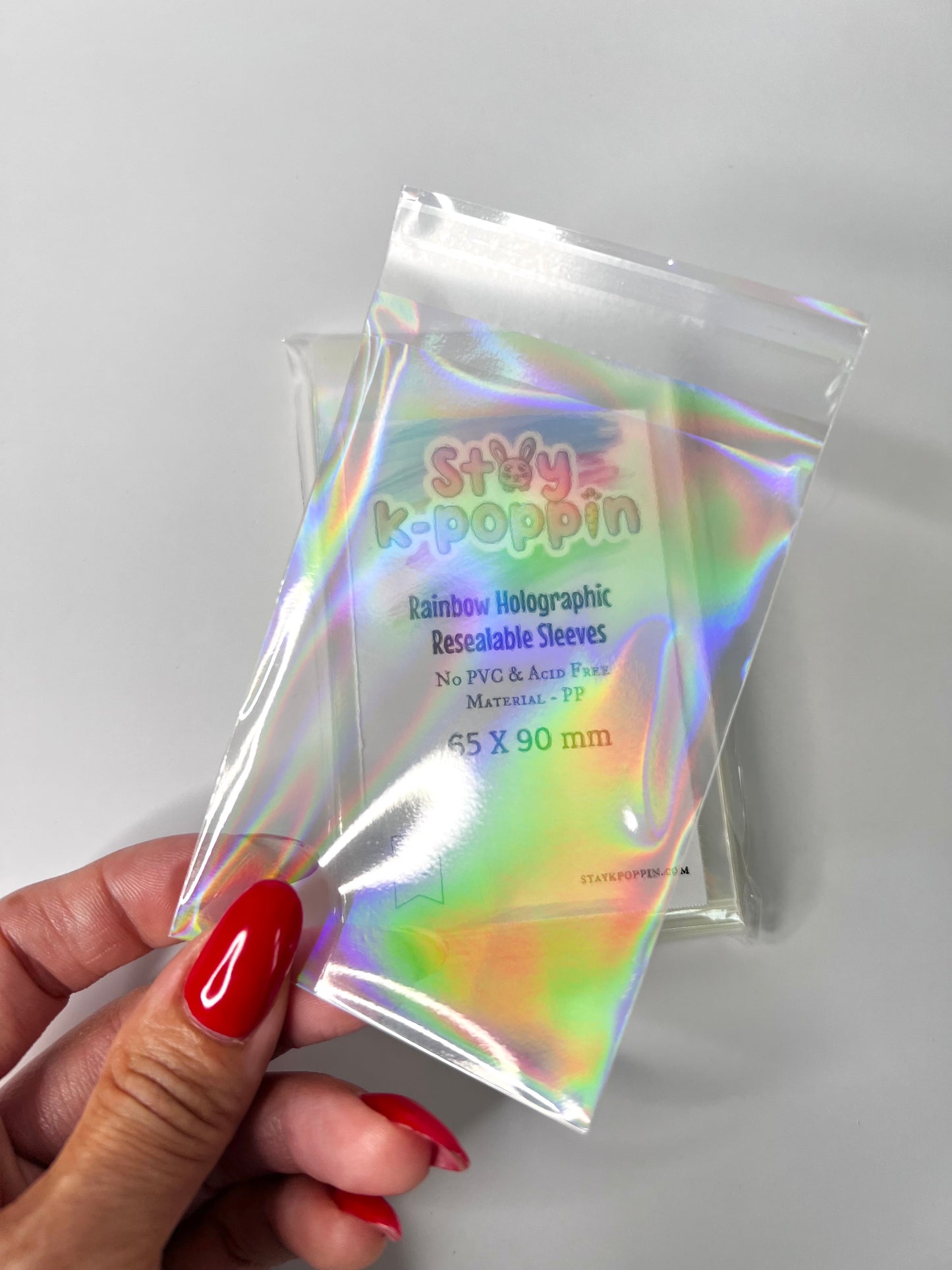 Rainbow Holographic- Resealable Sleeves