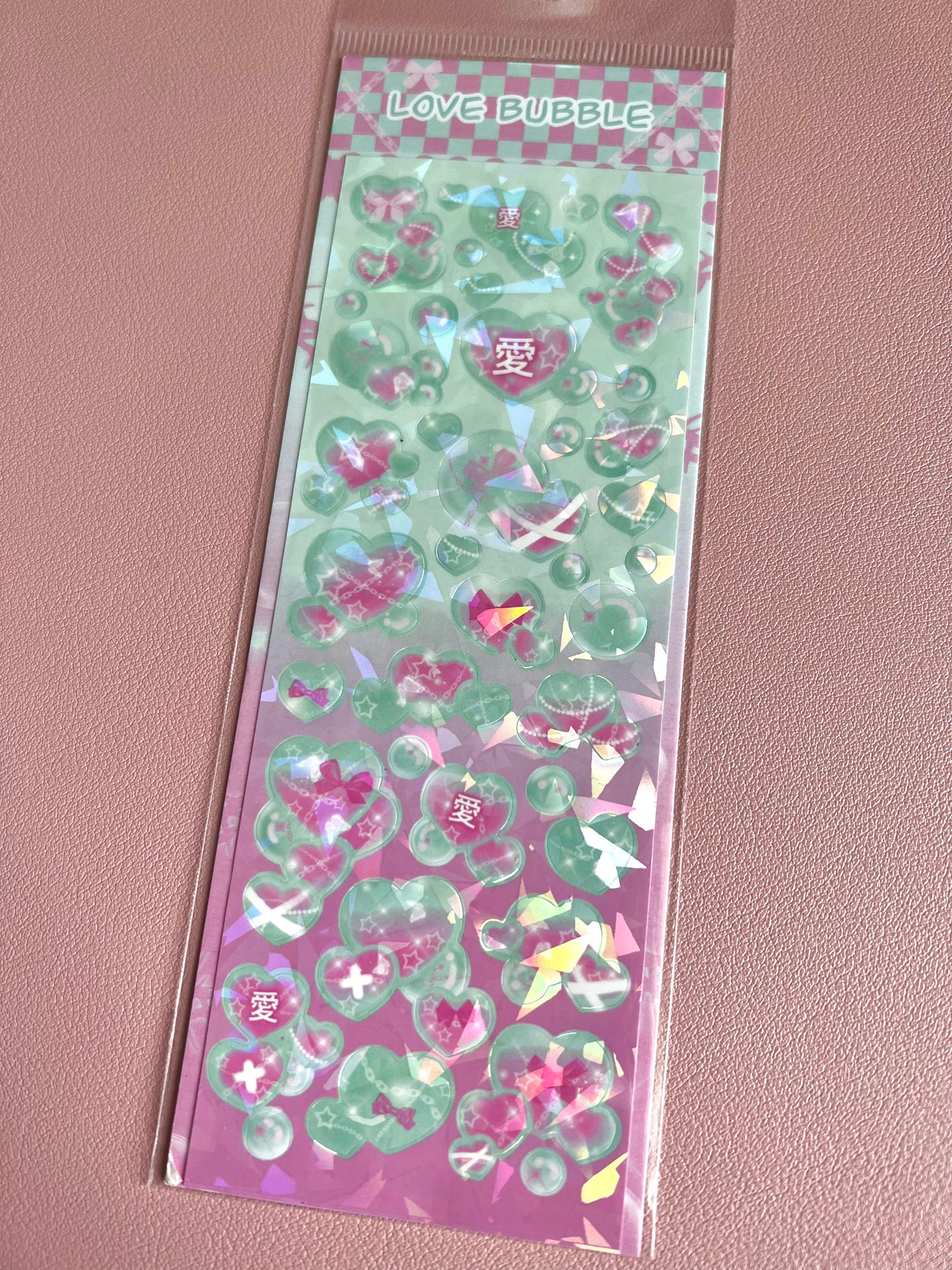 Heart Bubble - Holographic Stickers