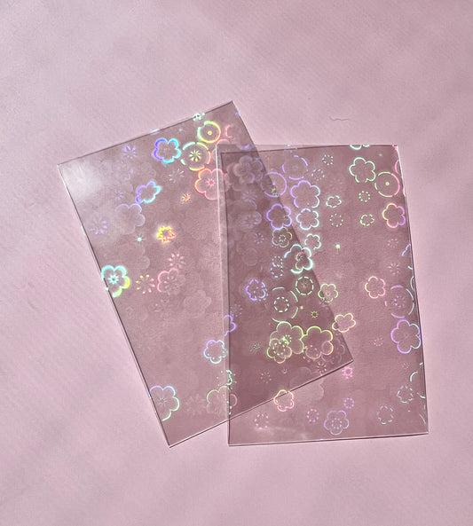 Mini Sakura Blossom Holographic Photo Card Sleeves