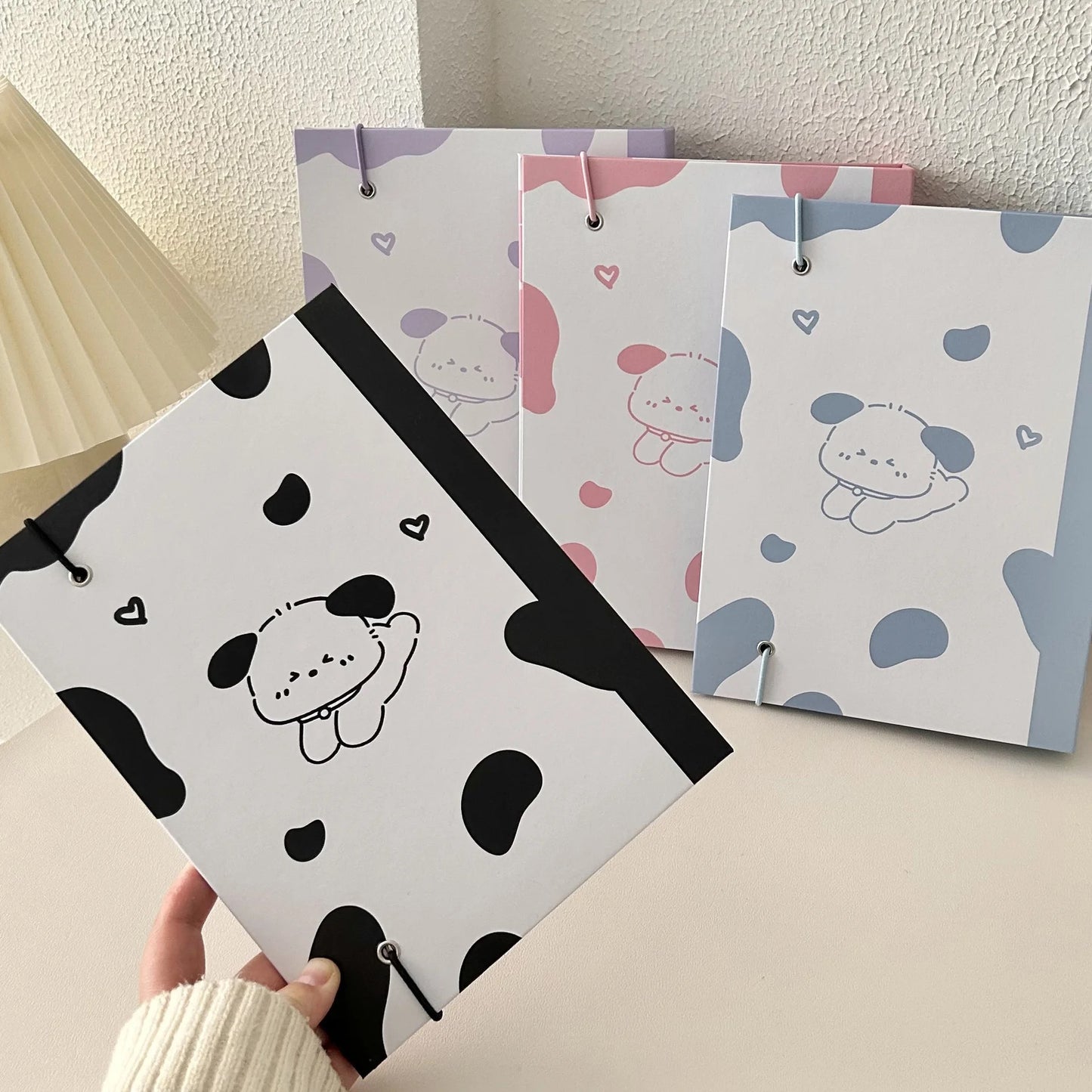 A5 Cute Milk Puppy Hard cover kpop photocard binder | 6 ring planner | Journal | Scrapbooking