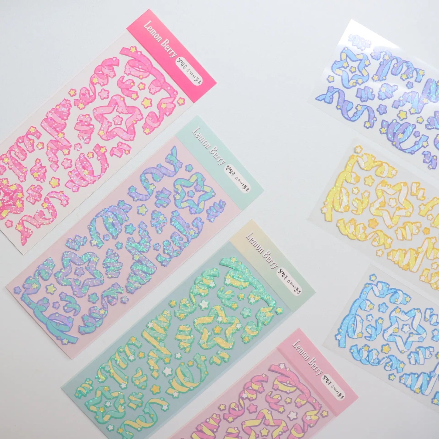 Star & Ribbon - Holographic Stickers