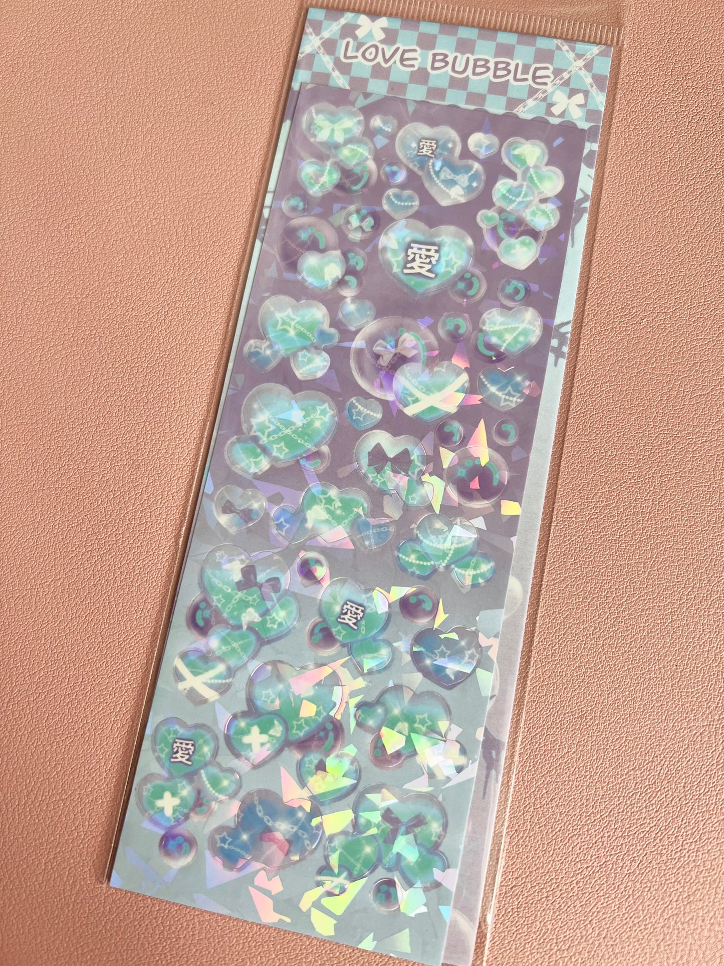 Heart Bubble - Holographic Stickers