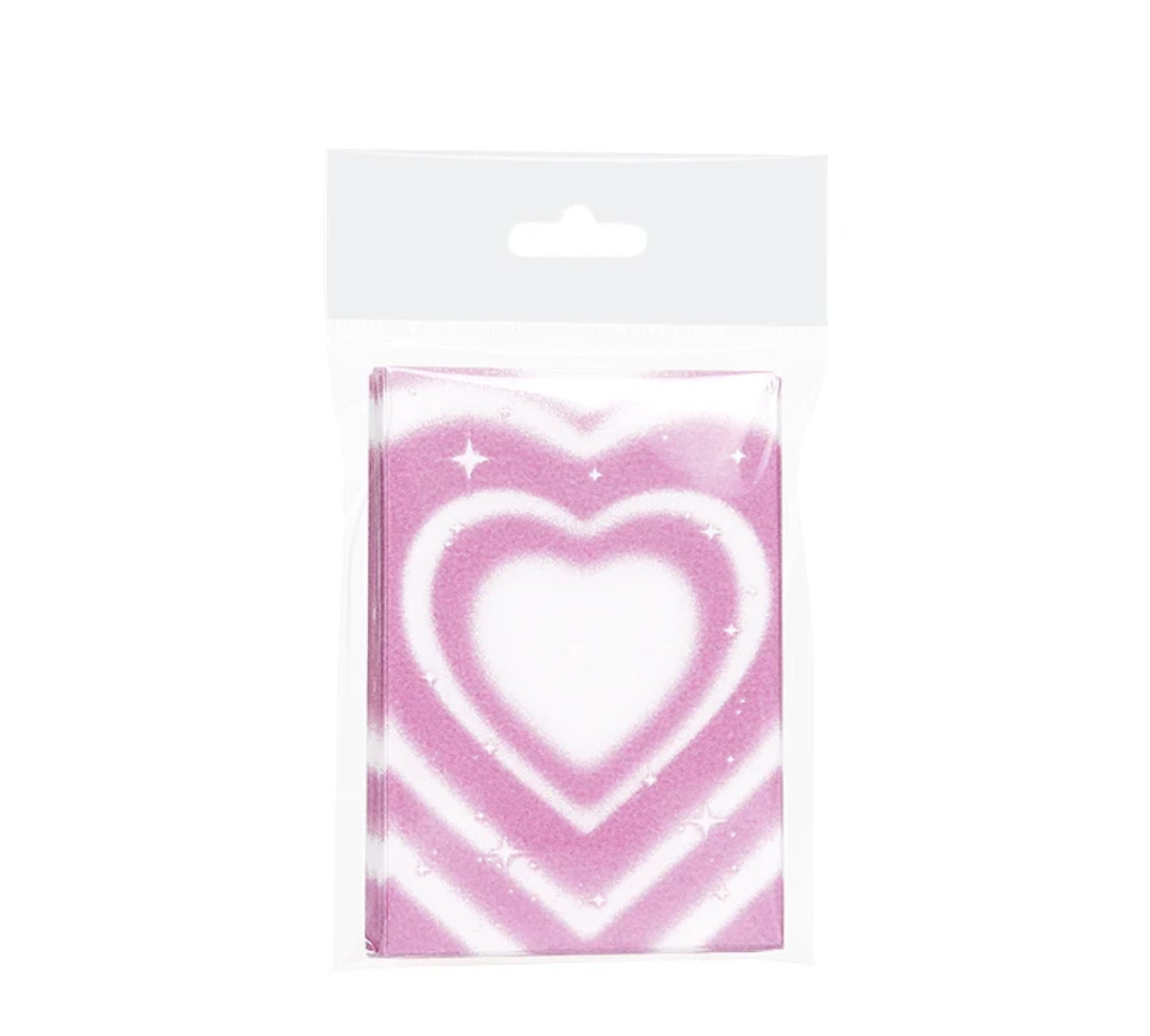 Hearts Holographic Colored Macaroon Photo Card Sleeves Size 61x91mm