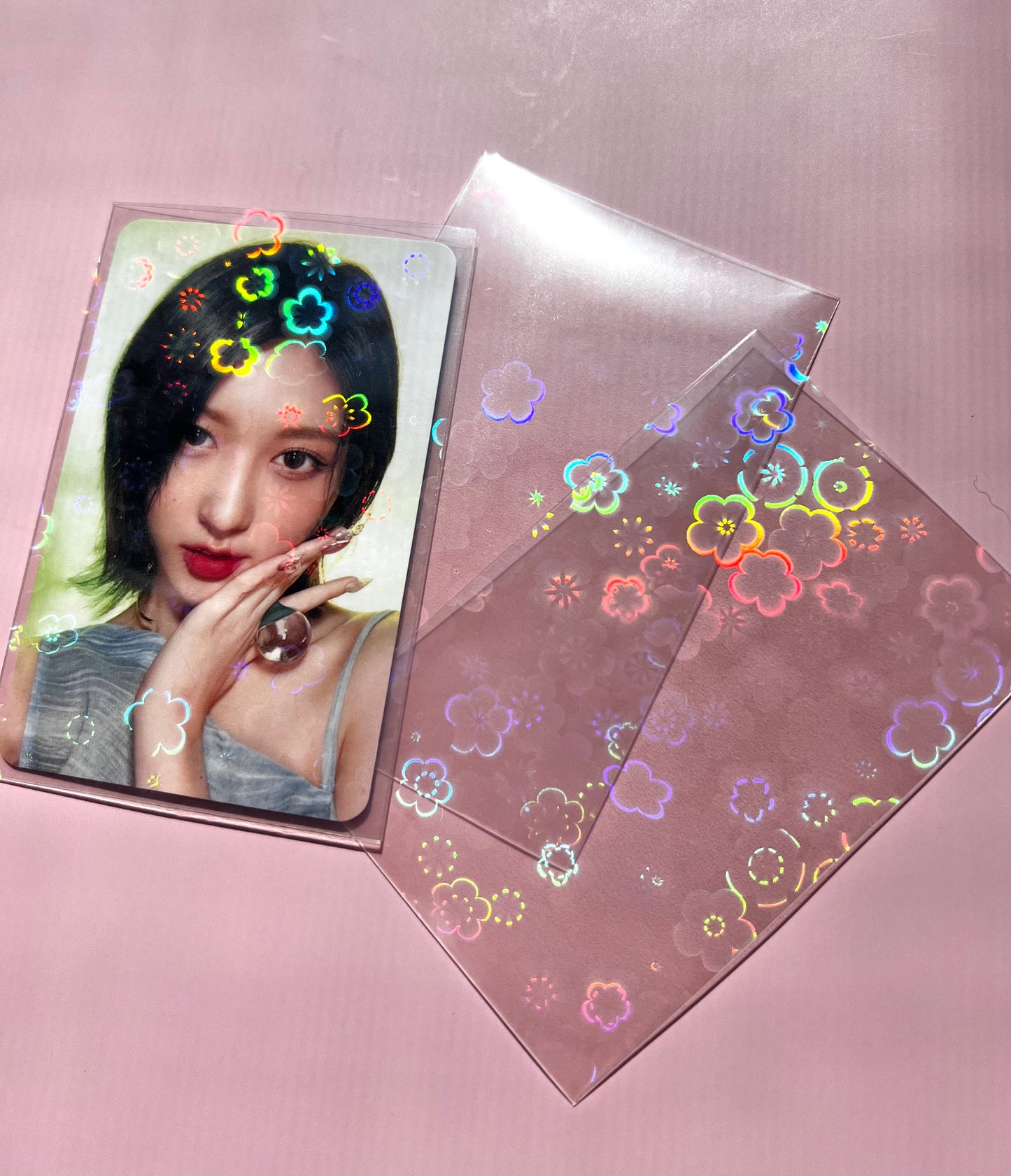 Sakura Blossom Holographic Photo Card Sleeves