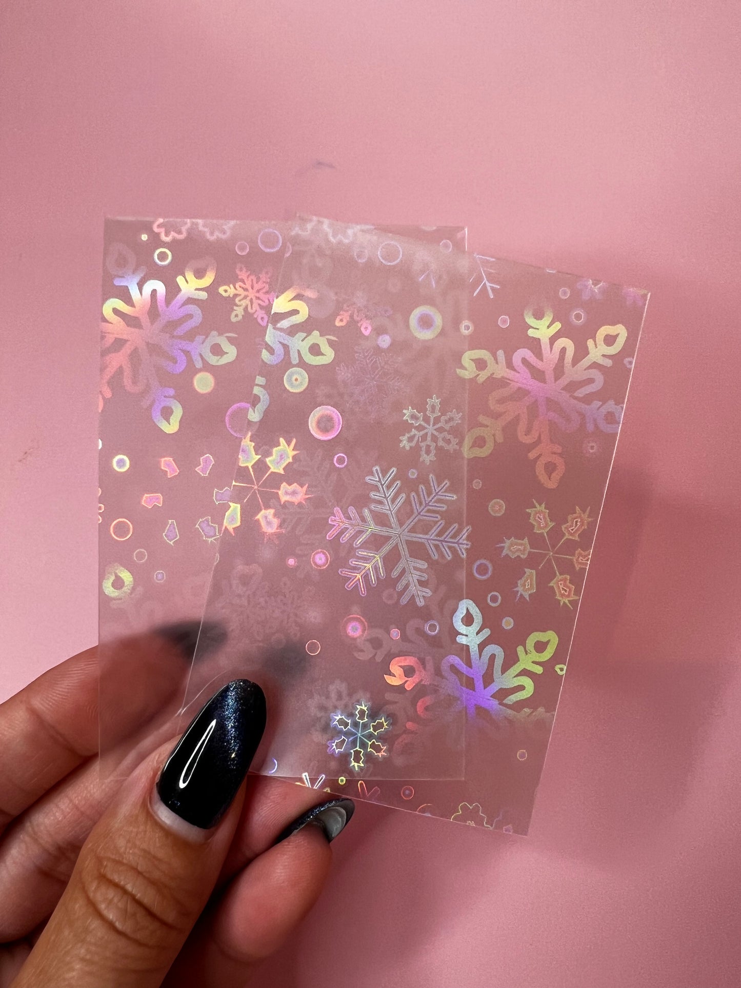 Snowflakes Holographic - Photo Card Sleeves (58x89mm)