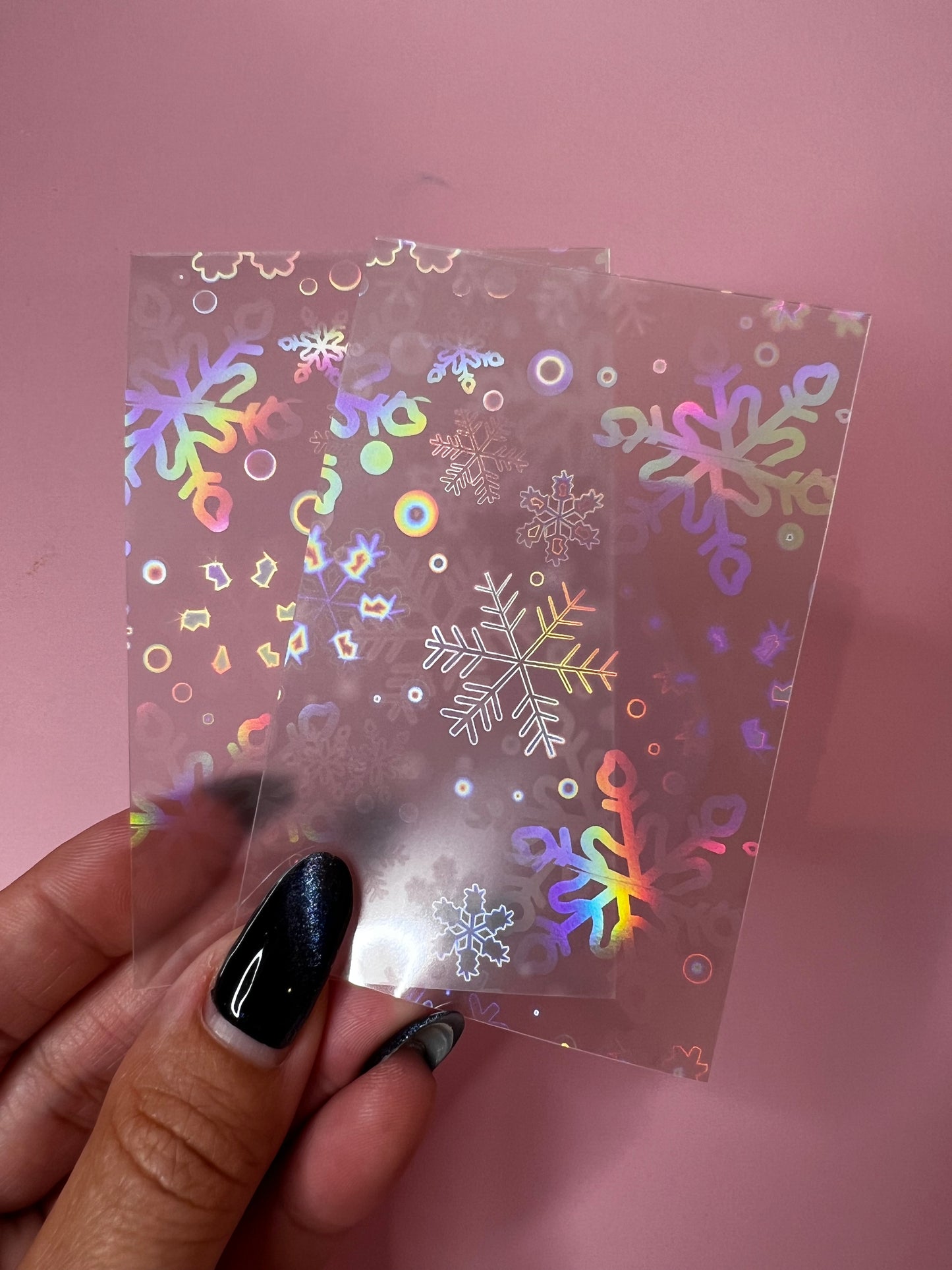 Snowflakes Holographic - Photo Card Sleeves (58x89mm)