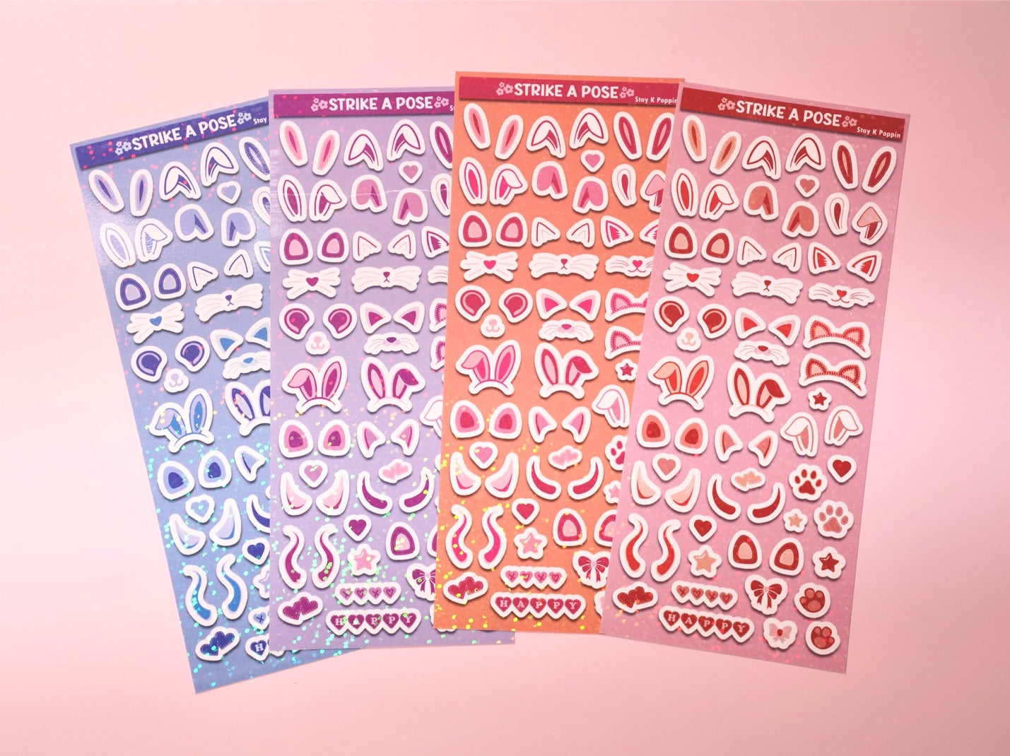 Strike a Pose Holographic Stickers