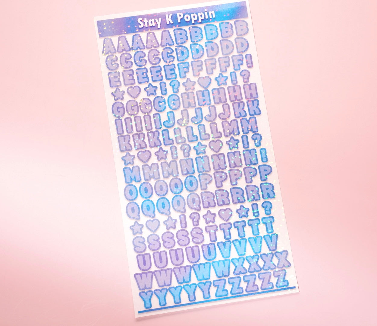 Bubble Uppercase Letter Stickers