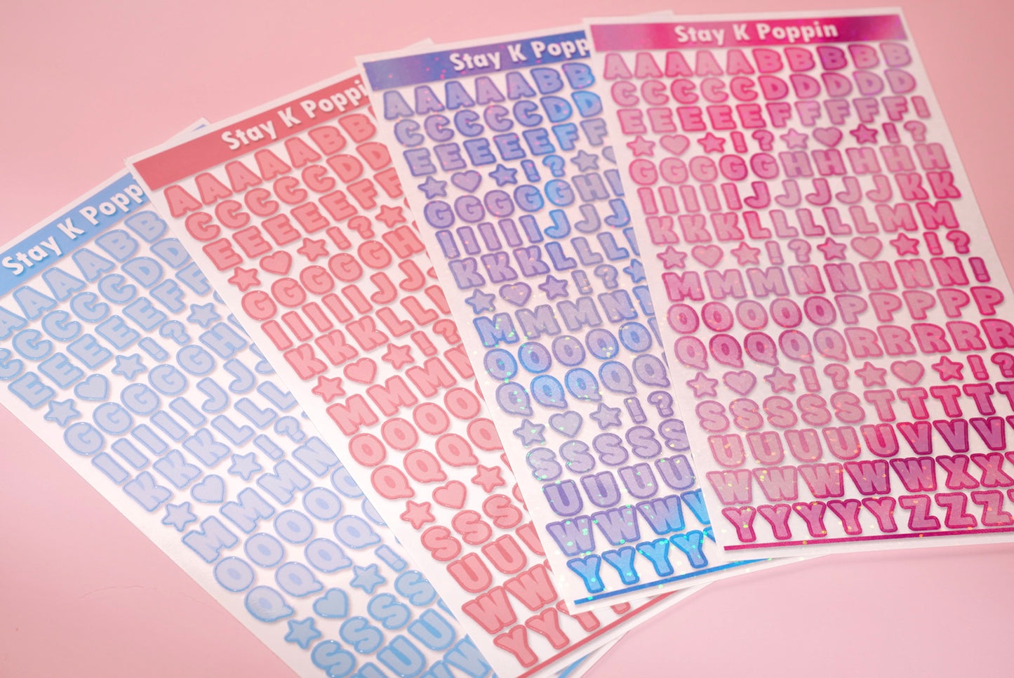 Bubble Uppercase Letter Stickers