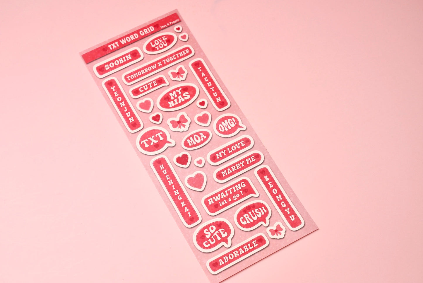 TXT Word Grid Stickers