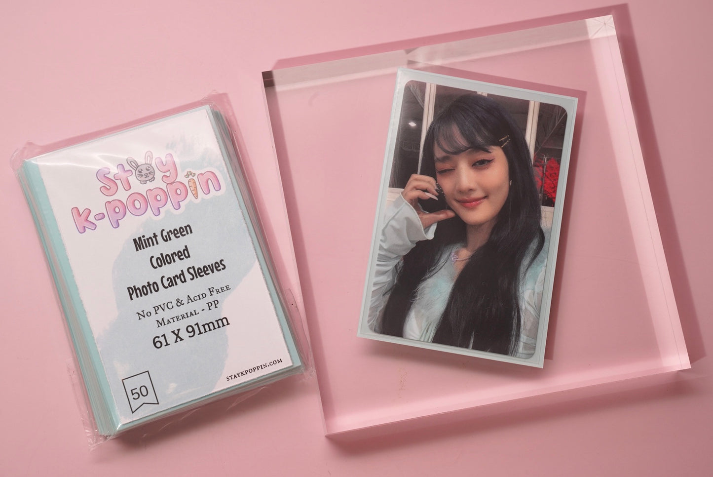 Pastel Colored Photo Card Sleeves| 50pcs | 61x91mm