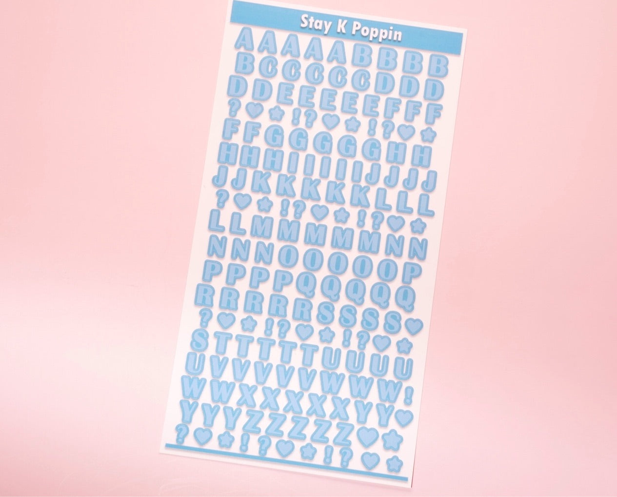 Pink & Blue Upper Case Stickers