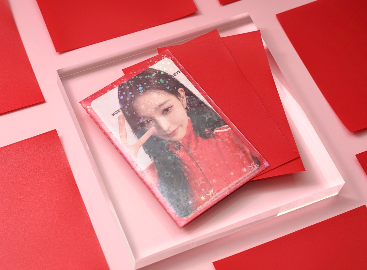 Colored Holographic Star Dust  Photo Card Sleeves