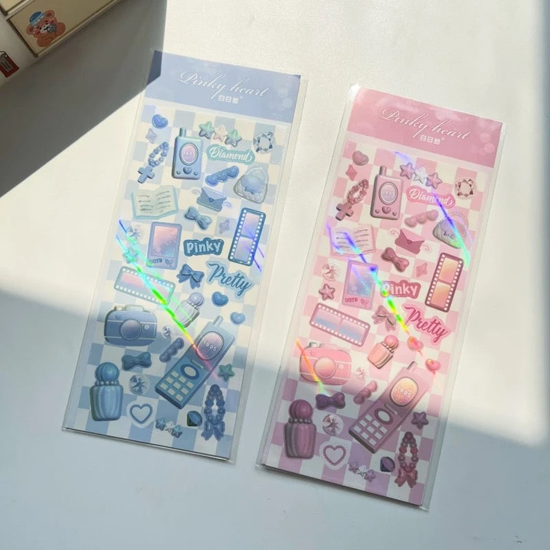 Kawaii K-pop deco - Holographic Accessories Stickers