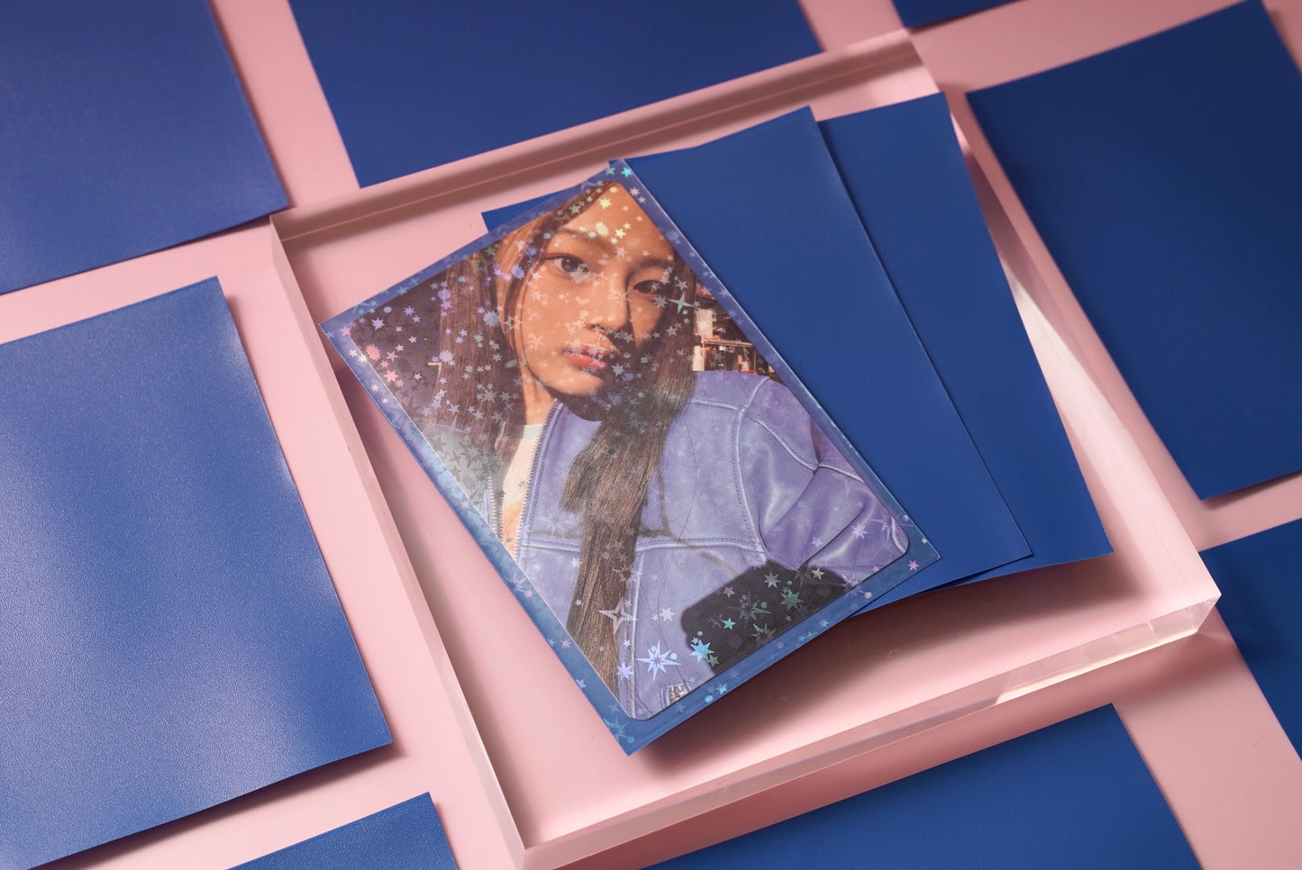 Colored Holographic Star Dust  Photo Card Sleeves