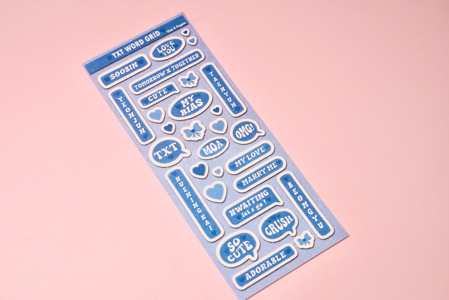 TXT Word Grid Stickers