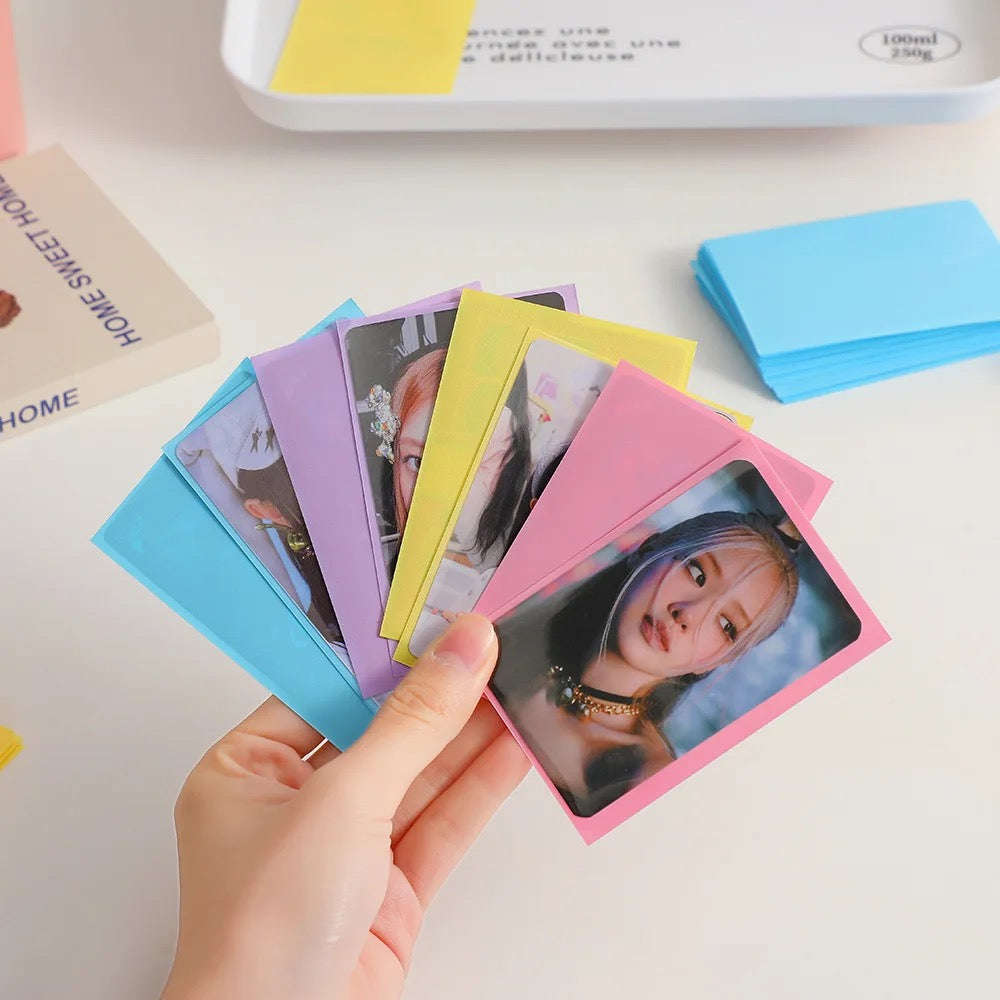 Pastel Colored Photo Card Sleeves| 50pcs | 61x91mm